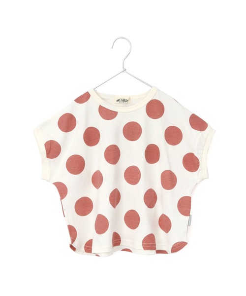 MAKE YOUR DAY（メイクユアデイ）の「ドットラウンドTシャツ■80～140cm（Tシャツ/カットソー・キッズ・ブラウン/ブルー/ピンク/イエロー・130/140/90/80/100/120/110）」の4枚目の写真