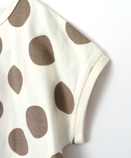 MAKE YOUR DAY（メイクユアデイ）の「ドットラウンドTシャツ■80～140cm（Tシャツ/カットソー・キッズ・ブラウン/ブルー/ピンク/イエロー・130/140/90/80/100/120/110）」の19枚目の写真