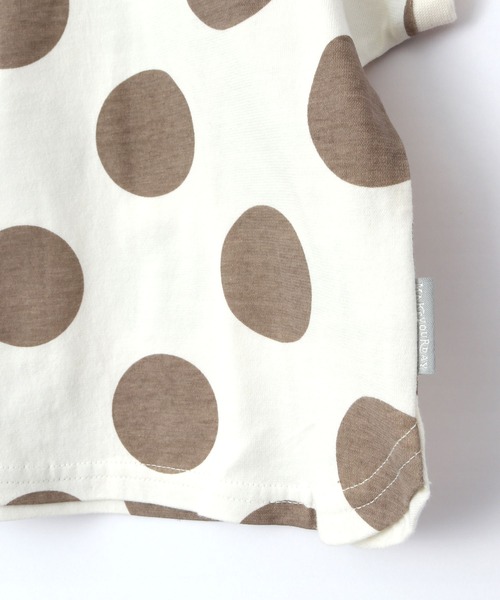 MAKE YOUR DAY（メイクユアデイ）の「ドットラウンドTシャツ■80～140cm（Tシャツ/カットソー・キッズ・ブラウン/ブルー/ピンク/イエロー・130/140/90/80/100/120/110）」の22枚目の写真