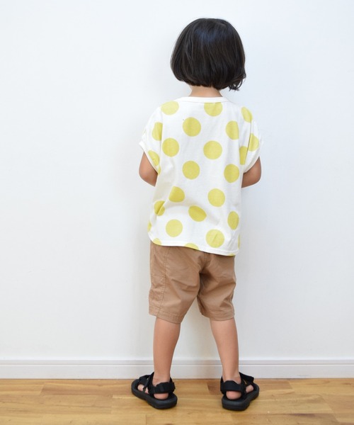 MAKE YOUR DAY（メイクユアデイ）の「ドットラウンドTシャツ■80～140cm（Tシャツ/カットソー・キッズ・ブラウン/ブルー/ピンク/イエロー・130/140/90/80/100/120/110）」の13枚目の写真