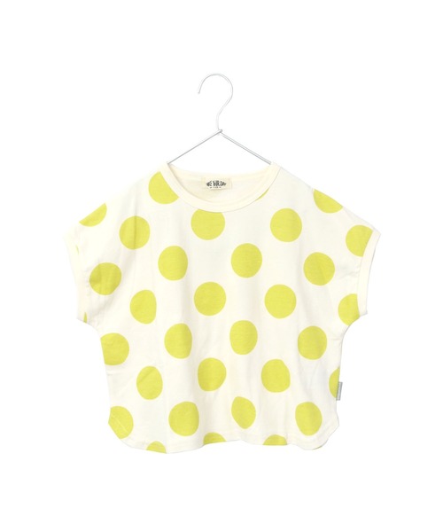 MAKE YOUR DAY（メイクユアデイ）の「ドットラウンドTシャツ■80～140cm（Tシャツ/カットソー・キッズ・ブラウン/ブルー/ピンク/イエロー・130/140/90/80/100/120/110）」の16枚目の写真