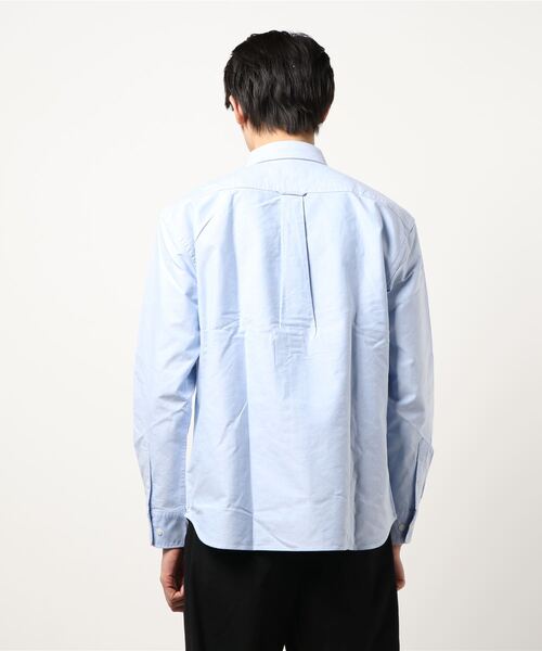 OUTDOOR PRODUCTS APPAREL(アウトドアプロダクツアパレル)の「リラックスフィットオックスBDシャツ ボタンダウン オーバーサイズ/ビッグシルエット(シャツ/ブラウス・メンズ・ホワイト/サックスブルー・LARGE/X-LARGE/MEDIUM)」の4枚目の写真