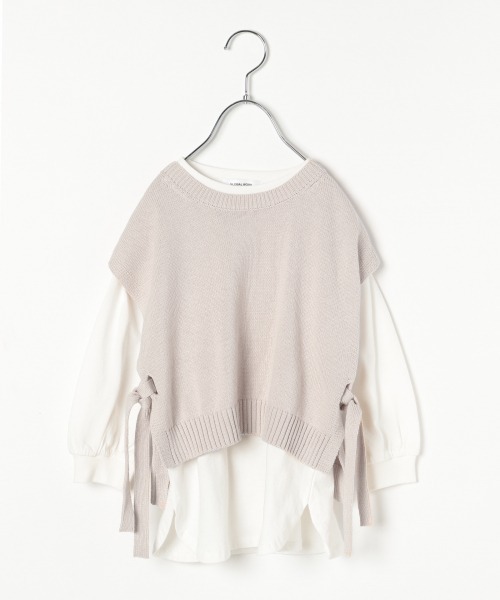 GLOBAL WORK(グローバルワーク)の「【キッズ】ニットベストSETチュニック/930511(ニット/セーター・キッズ・ミント/ベージュ・120cm/150cm/140cm/130cm/100cm/110cm/160cm)」の11枚目の写真