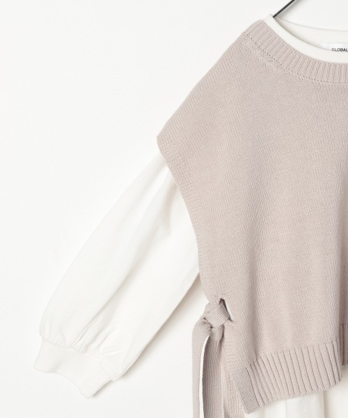 GLOBAL WORK(グローバルワーク)の「【キッズ】ニットベストSETチュニック/930511(ニット/セーター・キッズ・ミント/ベージュ・120cm/150cm/140cm/130cm/100cm/110cm/160cm)」の14枚目の写真
