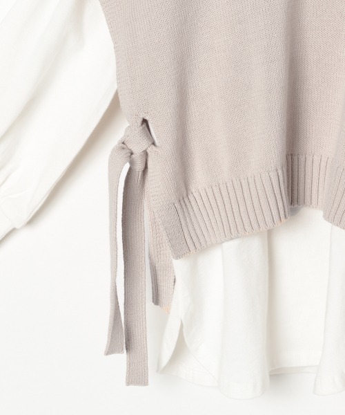 GLOBAL WORK(グローバルワーク)の「【キッズ】ニットベストSETチュニック/930511(ニット/セーター・キッズ・ミント/ベージュ・120cm/150cm/140cm/130cm/100cm/110cm/160cm)」の15枚目の写真