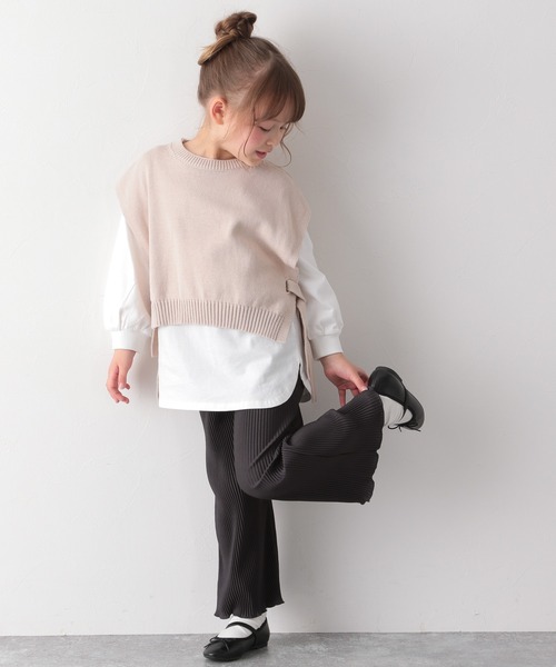 GLOBAL WORK(グローバルワーク)の「【キッズ】ニットベストSETチュニック/930511(ニット/セーター・キッズ・ミント/ベージュ・120cm/150cm/140cm/130cm/100cm/110cm/160cm)」の7枚目の写真