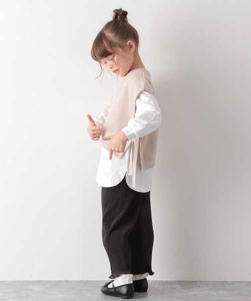 GLOBAL WORK(グローバルワーク)の「【キッズ】ニットベストSETチュニック/930511(ニット/セーター・キッズ・ミント/ベージュ・120cm/150cm/140cm/130cm/100cm/110cm/160cm)」の8枚目の写真