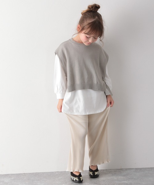 GLOBAL WORK(グローバルワーク)の「【キッズ】ニットベストSETチュニック/930511(ニット/セーター・キッズ・ミント/ベージュ・120cm/150cm/140cm/130cm/100cm/110cm/160cm)」の9枚目の写真