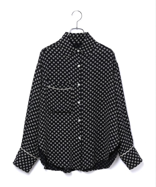 ADAM ET ROPE'（アダムエロペ）の「【セットアップ対応】ハートプリントシャツ（シャツ/ブラウス・レディース・ブラック・FREE）」の10枚目の写真