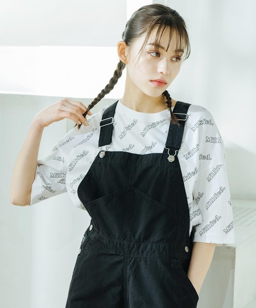 MILKFED.(ミルクフェド)の「ALLOVER LOGO TOP(Tシャツ/カットソー・レディース・ホワイト/ライトグレー/ブラック/ベージュ/レッド・ONE SIZE)」の2枚目の写真