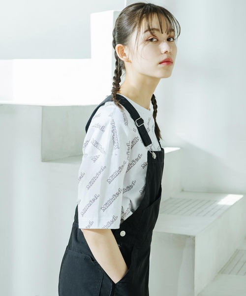 MILKFED.(ミルクフェド)の「ALLOVER LOGO TOP(Tシャツ/カットソー・レディース・ホワイト/ライトグレー/ブラック/ベージュ/レッド・ONE SIZE)」の6枚目の写真