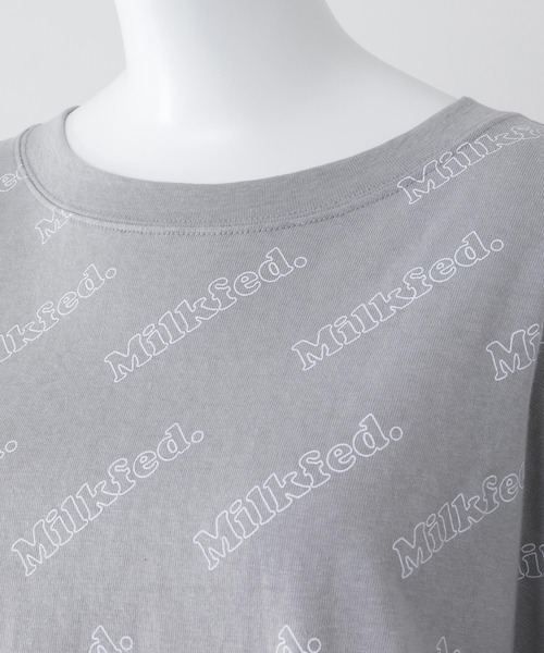 MILKFED.(ミルクフェド)の「ALLOVER LOGO TOP(Tシャツ/カットソー・レディース・ホワイト/ライトグレー/ブラック/ベージュ/レッド・ONE SIZE)」の14枚目の写真