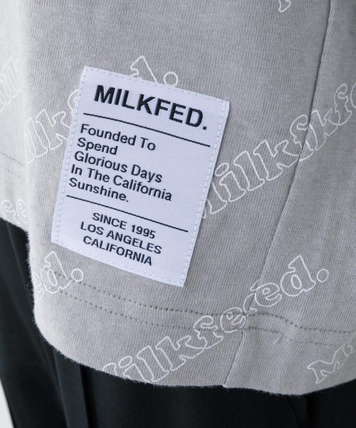 MILKFED.(ミルクフェド)の「ALLOVER LOGO TOP(Tシャツ/カットソー・レディース・ホワイト/ライトグレー/ブラック/ベージュ/レッド・ONE SIZE)」の18枚目の写真