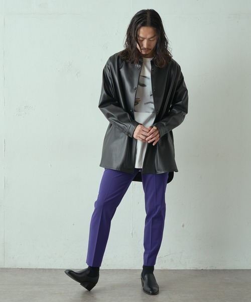 Lui's（ルイス）の「フェイスハンド スーパービッグシルエットTシャツ（Tシャツ/カットソー・メンズ・ホワイト/ブラック/グレー・FREE）」の7枚目の写真