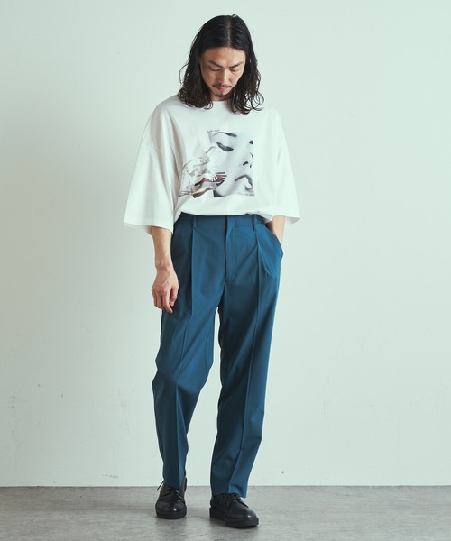 Lui's（ルイス）の「フェイスハンド スーパービッグシルエットTシャツ（Tシャツ/カットソー・メンズ・ホワイト/ブラック/グレー・FREE）」の21枚目の写真