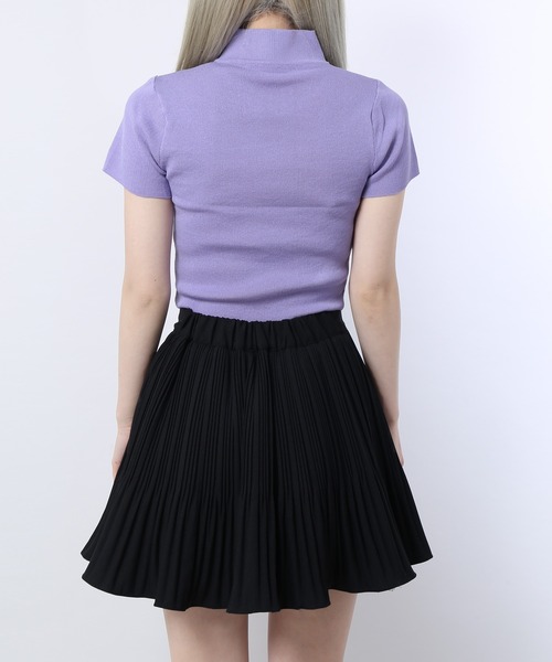 WC（ダブル シー）の「チャイナデザインピチT（Tシャツ/カットソー・レディース・ブラック/ライトパープル・FREE）」の4枚目の写真