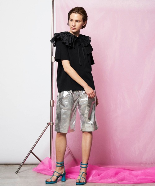 MAISON SPECIAL（メゾンスペシャル）の「ワンタックイージーショーツ【MAISON SPECIAL/メゾンスペシャル】（その他パンツ・レディース・ブラック/ブラウン/ピンク/シルバー/ブルー・38/36）」の14枚目の写真