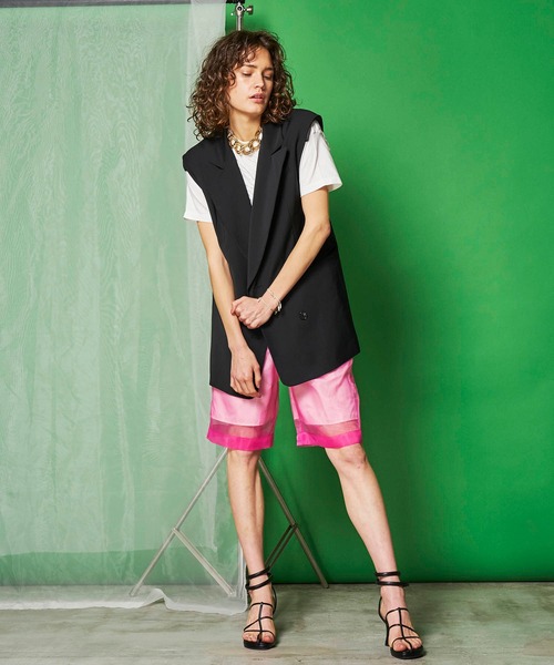 MAISON SPECIAL（メゾンスペシャル）の「ワンタックイージーショーツ【MAISON SPECIAL/メゾンスペシャル】（その他パンツ・レディース・ブラック/ブラウン/ピンク/シルバー/ブルー・38/36）」の17枚目の写真