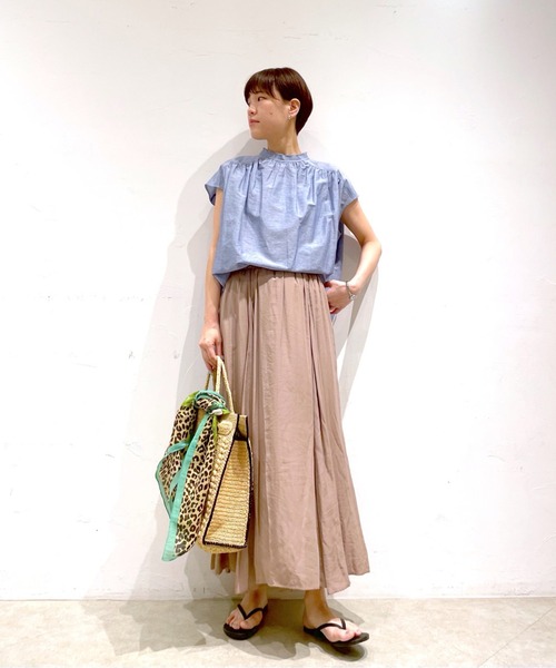 RIVE DROITE（リヴドロワ）の「大人に嬉しい二の腕カバー　オーバーフレンチブラウス（シャツ/ブラウス・レディース・オフホワイト/ブラック/サックスブルー・FREE）」の9枚目の写真