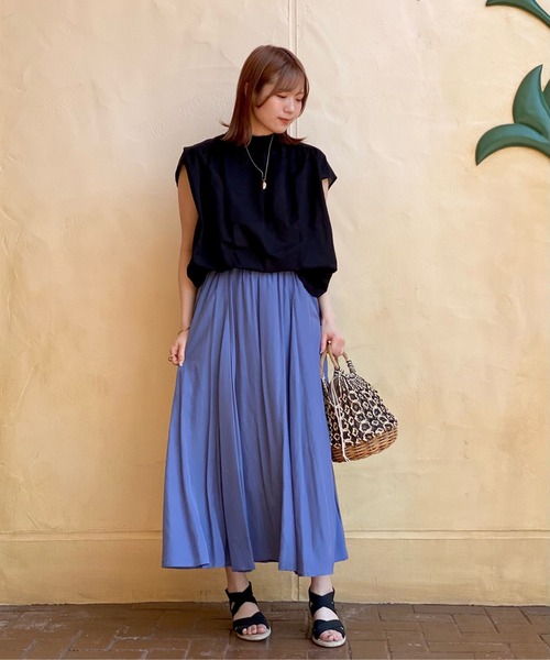 RIVE DROITE（リヴドロワ）の「大人に嬉しい二の腕カバー　オーバーフレンチブラウス（シャツ/ブラウス・レディース・オフホワイト/ブラック/サックスブルー・FREE）」の5枚目の写真