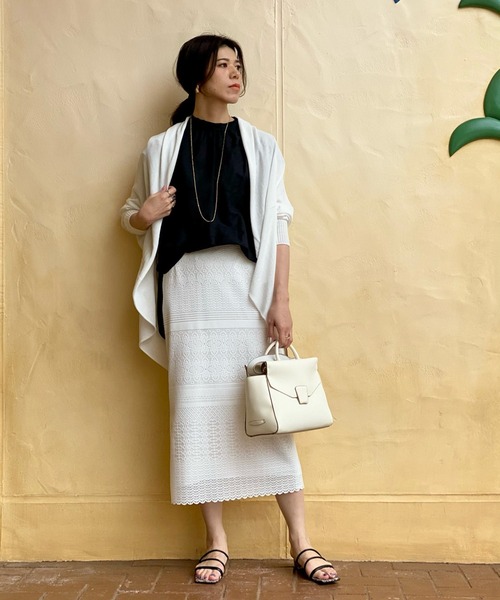 RIVE DROITE（リヴドロワ）の「大人に嬉しい二の腕カバー　オーバーフレンチブラウス（シャツ/ブラウス・レディース・オフホワイト/ブラック/サックスブルー・FREE）」の6枚目の写真