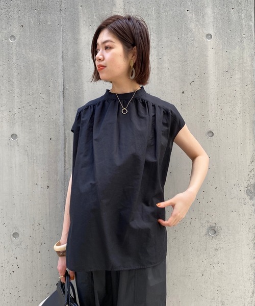 RIVE DROITE（リヴドロワ）の「大人に嬉しい二の腕カバー　オーバーフレンチブラウス（シャツ/ブラウス・レディース・オフホワイト/ブラック/サックスブルー・FREE）」の19枚目の写真