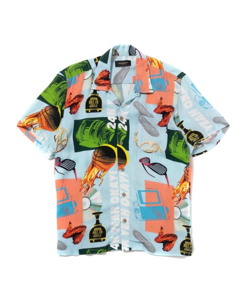 24karats（トゥウェンティーフォーカラッツ）の「00s Pattern Shirt SS（シャツ/ブラウス・メンズ・ブラック/サックスブルー・M/L/XL/S）」の2枚目の写真