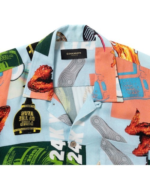 24karats（トゥウェンティーフォーカラッツ）の「00s Pattern Shirt SS（シャツ/ブラウス・メンズ・ブラック/サックスブルー・M/L/XL/S）」の8枚目の写真