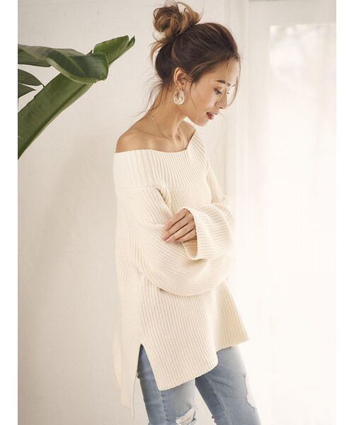 To the sea（トゥーザシー）の「オフショルニットプルオーバー
