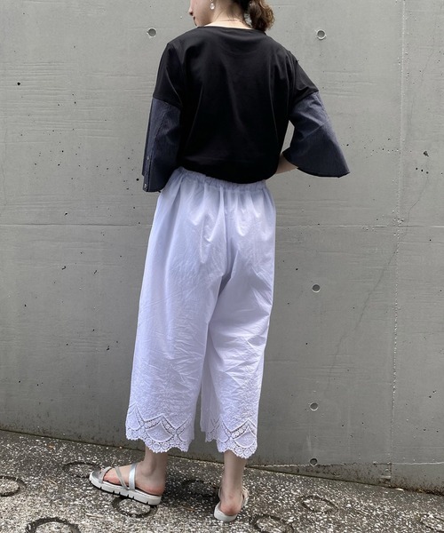 AS KNOW AS de base（アズノゥアズドゥバズ）の「楽しむコーデ刺繍パンツ　マスクセット（その他パンツ・レディース・ホワイト/ブラック/ブラウン・FREE）」の10枚目の写真