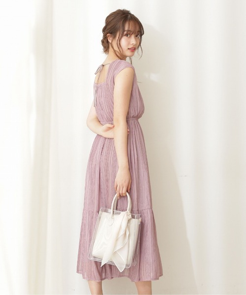 PROPORTION BODY DRESSING（プロポーションボディドレッシング）の「タック楊柳ワンピース / 1211240603（ワンピース・レディース・ブルー/ピンク/パープル・SMALL/MEDIUM）」の20枚目の写真