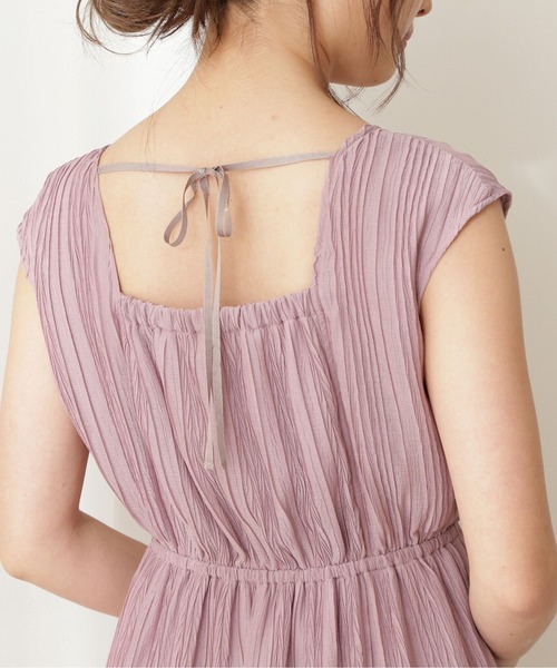 PROPORTION BODY DRESSING（プロポーションボディドレッシング）の「タック楊柳ワンピース / 1211240603（ワンピース・レディース・ブルー/ピンク/パープル・SMALL/MEDIUM）」の4枚目の写真