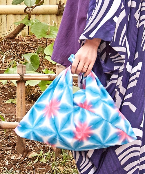 カヤ（カヤ）の「【カヤ】雪花あずま袋（エコバッグ/サブバッグ・レディース・パープル/ネイビー/イエロー/インディゴブルー/ブルー/グリーン・FREE）」の4枚目の写真