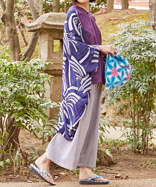 カヤ（カヤ）の「【カヤ】雪花あずま袋（エコバッグ/サブバッグ・レディース・パープル/ネイビー/イエロー/インディゴブルー/ブルー/グリーン・FREE）」の17枚目の写真