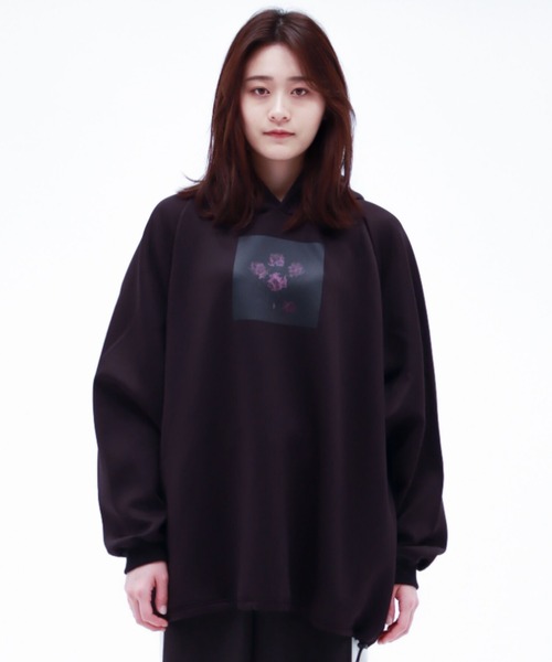 0658（ゼロロクゴーハチ）の「0658/ゼロロクゴーハチ/Graphic hoodie（パーカー・レディース・ブラック/ホワイト・FREE）」の3枚目の写真