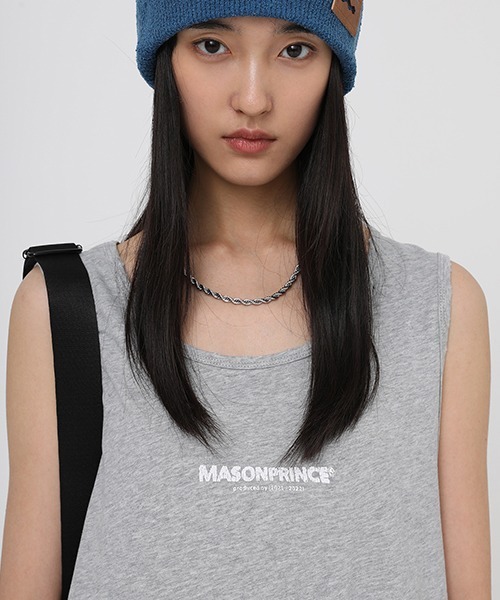 MASONPRINCE(メイソンプリンス)の「【MASONPRINCE】Broad shoulders adhesive label sleeveless t-shirt BX3013(タンクトップ・メンズ・ブラック/グレー/ホワイト/ライトブルー/ブルー・S/M/L)」の20枚目の写真