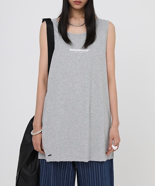 MASONPRINCE(メイソンプリンス)の「【MASONPRINCE】Broad shoulders adhesive label sleeveless t-shirt BX3013(タンクトップ・メンズ・ブラック/グレー/ホワイト/ライトブルー/ブルー・S/M/L)」の22枚目の写真