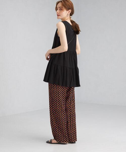 green label relaxing（グリーンレーベルリラクシング）の「FFC OG ティアード ノースリーブ カットソー（Tシャツ/カットソー・レディース・ホワイト/ブラック/ピンク・FREE）」の7枚目の写真