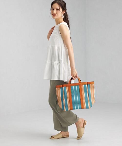 green label relaxing（グリーンレーベルリラクシング）の「FFC OG ティアード ノースリーブ カットソー（Tシャツ/カットソー・レディース・ホワイト/ブラック/ピンク・FREE）」の10枚目の写真