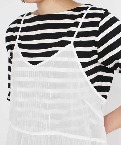 Dot＆Stripes CHILD WOMAN（ドットアンドストライプス　チャイルドウーマン）の「80ボイルピンタックフリルキャミブラウス（シャツ/ブラウス・レディース・ホワイト・FREE）」の22枚目の写真