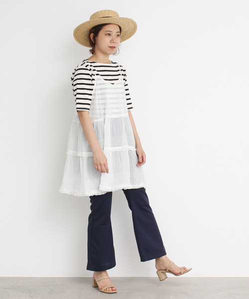 Dot＆Stripes CHILD WOMAN（ドットアンドストライプス　チャイルドウーマン）の「80ボイルピンタックフリルキャミブラウス（シャツ/ブラウス・レディース・ホワイト・FREE）」の13枚目の写真