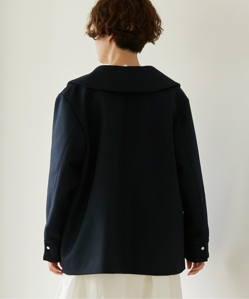 nitca(ニトカ)の「▲W/Ca平二重メルトン フロントジップコート(その他アウター・レディース・ダークネイビー/モスグリーン・FREE)」の6枚目の写真