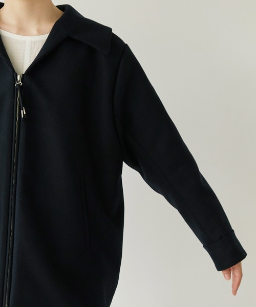 nitca(ニトカ)の「▲W/Ca平二重メルトン フロントジップコート(その他アウター・レディース・ダークネイビー/モスグリーン・FREE)」の13枚目の写真