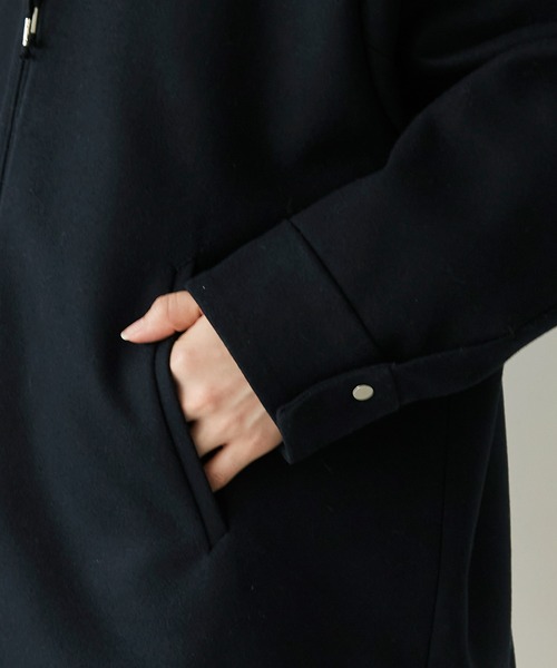 nitca(ニトカ)の「▲W/Ca平二重メルトン フロントジップコート(その他アウター・レディース・ダークネイビー/モスグリーン・FREE)」の15枚目の写真