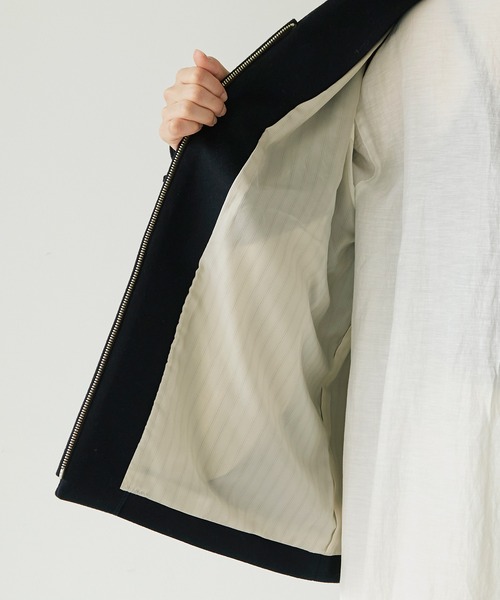 nitca(ニトカ)の「▲W/Ca平二重メルトン フロントジップコート(その他アウター・レディース・ダークネイビー/モスグリーン・FREE)」の17枚目の写真