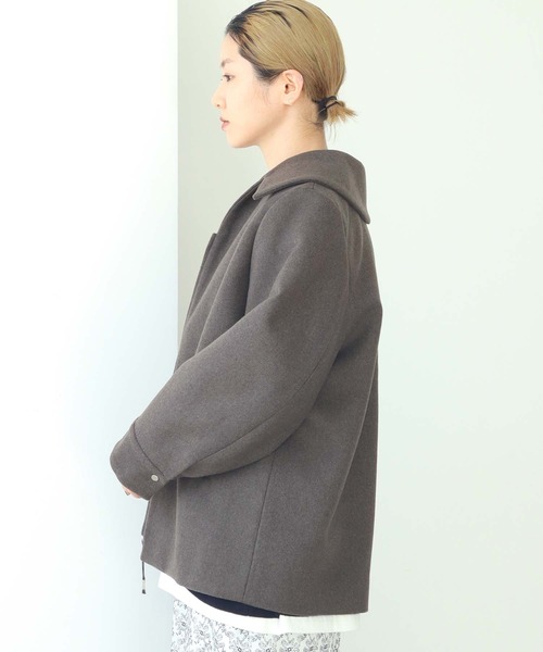 nitca(ニトカ)の「▲W/Ca平二重メルトン フロントジップコート(その他アウター・レディース・ダークネイビー/モスグリーン・FREE)」の22枚目の写真