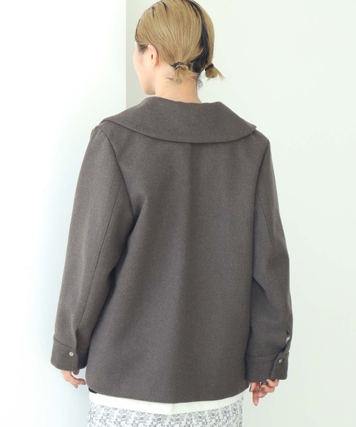nitca(ニトカ)の「▲W/Ca平二重メルトン フロントジップコート(その他アウター・レディース・ダークネイビー/モスグリーン・FREE)」の21枚目の写真