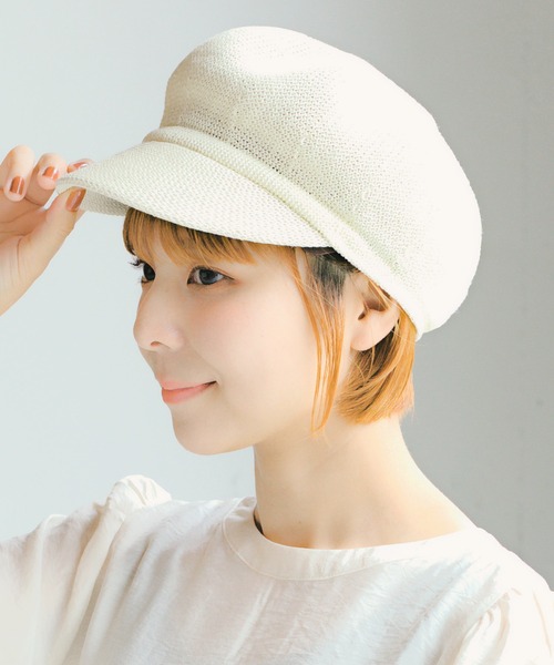 14+(イチヨンプラス)の「ペーパーポコポコキャスケット(キャスケット・レディース・ブラック/ベージュ/オフホワイト/モカ・FREE)」の2枚目の写真