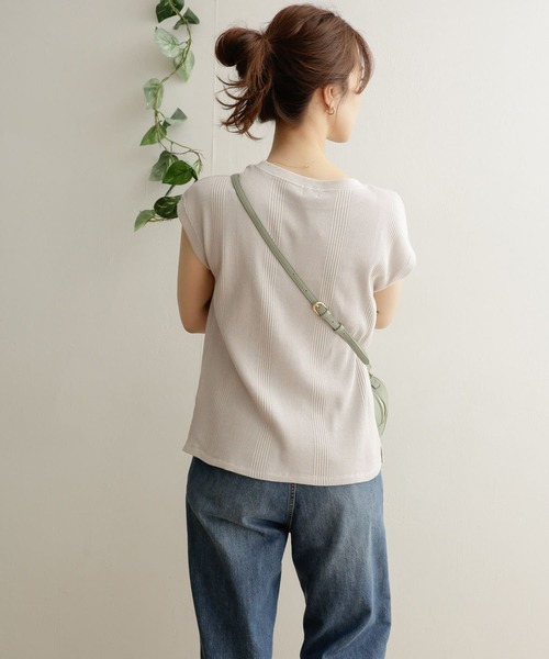 セール】ランダムワッフルフレンチスリーブ（Tシャツ/カットソー