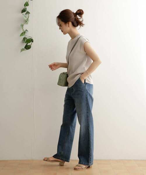 URBAN RESEARCH DOORS（アーバンリサーチドアーズ）の「ランダムワッフルフレンチスリーブ（Tシャツ/カットソー・レディース・ライトグレー/ブラック系その他/オフホワイト・ONE）」の9枚目の写真